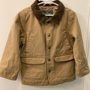 l.l. Bean toddler jacket barn chore canvas kids size 4